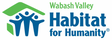 Wabash Valley Habitat for Humanity logo. Guarantee Roofing and Fence supports this organization each year.